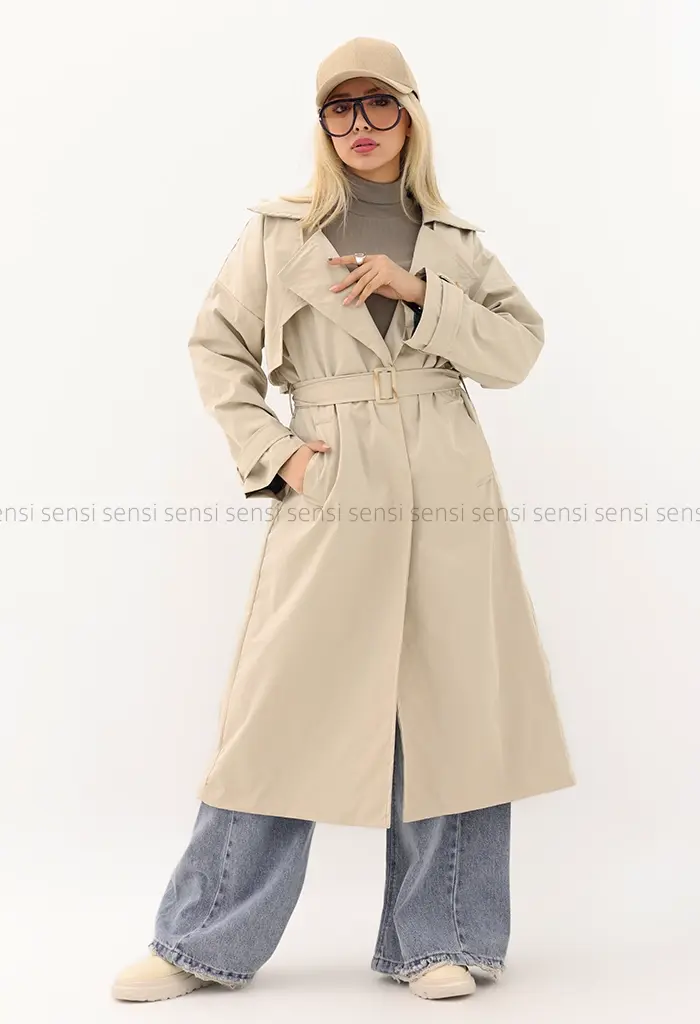 بارانی آستر دارپشت چاک دار@@ کد1004287