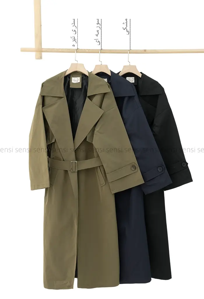 بارانی آستر دارپشت چاک دار@@ کد1004287