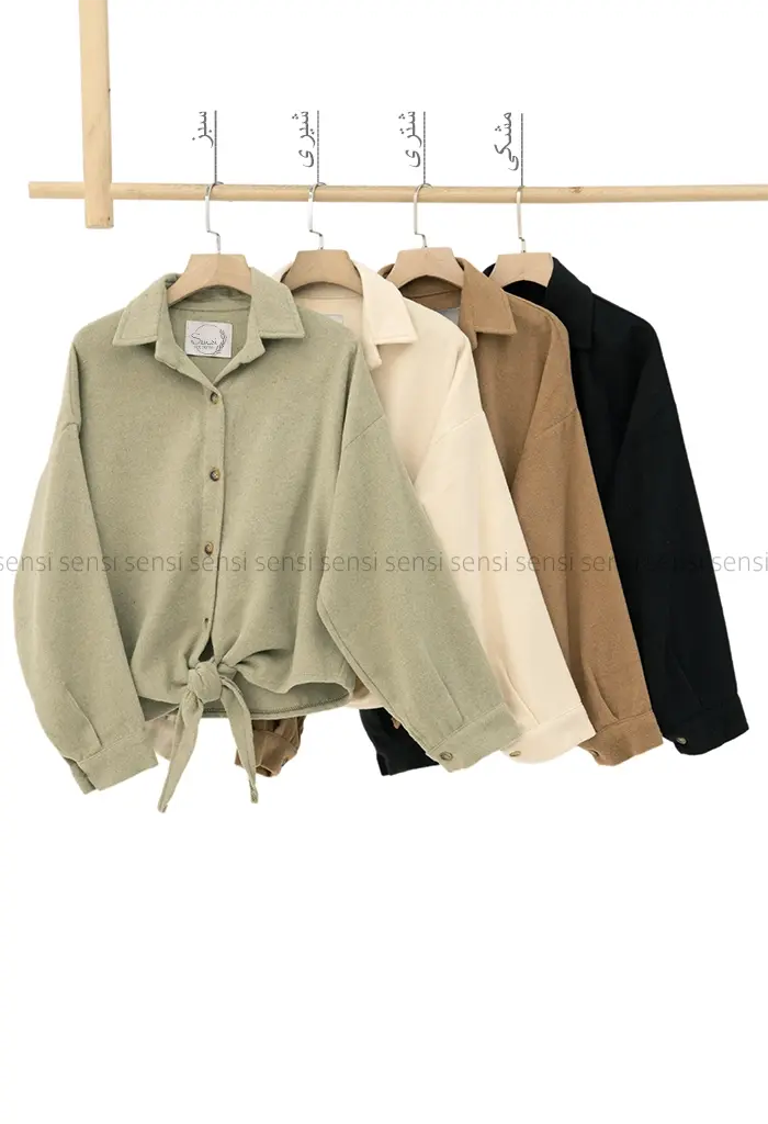 شومیز فوتر موهر جلو گره ای کد1004410