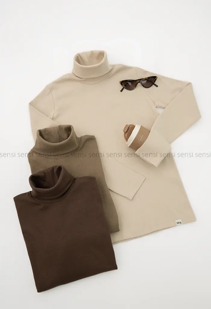 بلوز یقه اسکی آستین بلند کد1004450