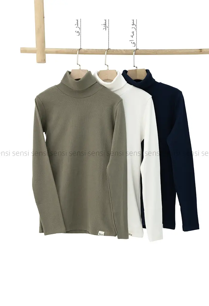 بلوز یقه اسکی آستین بلند کد1004450