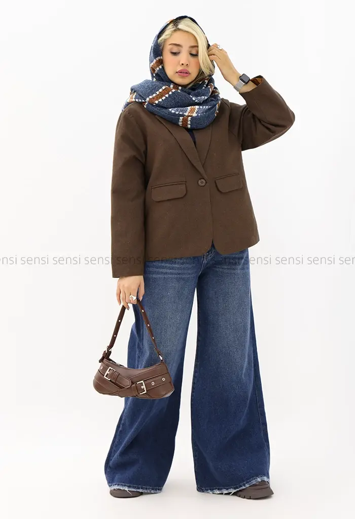 کت باکسی آستر دار کد1004467