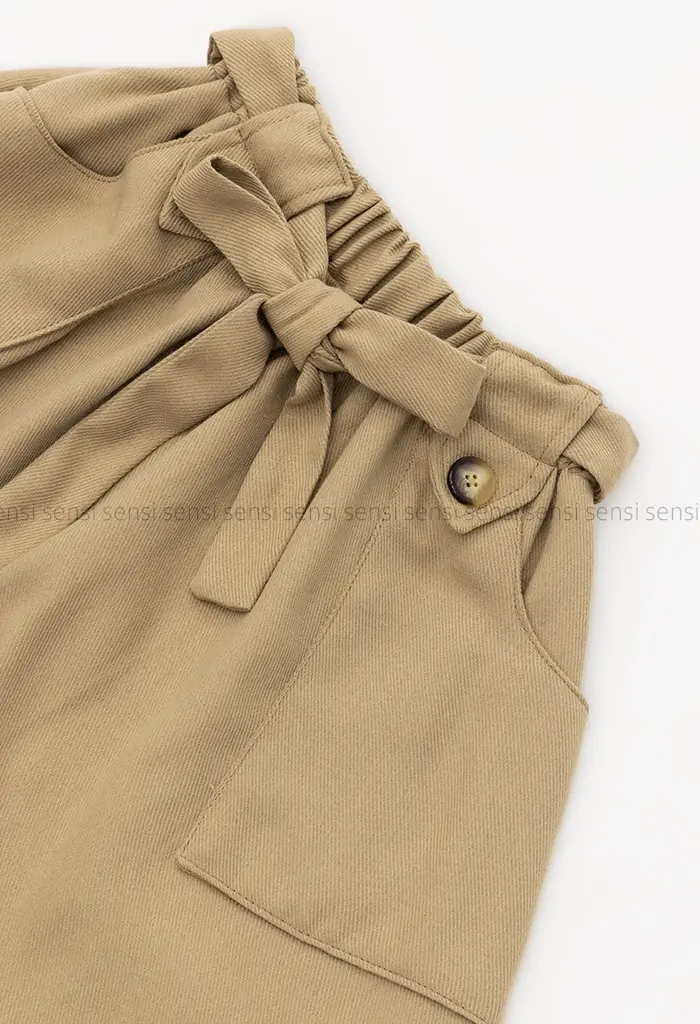 دامن کتان کج راه کد1004443