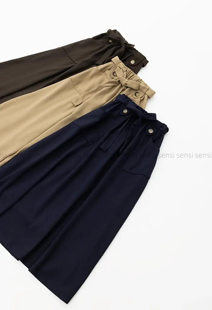 دامن کتان کج راه کد1004443