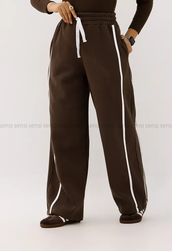 شلوار بگ بغل نواری کد1004279