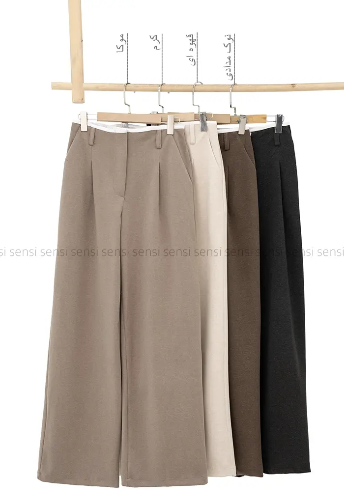 شلوار فوتر لامر کمر سفیدکد1004528