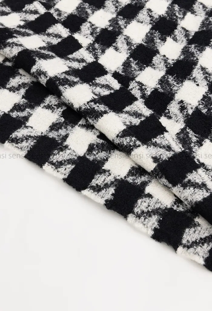 شال موهر پشمی چهار خونه کد1004420