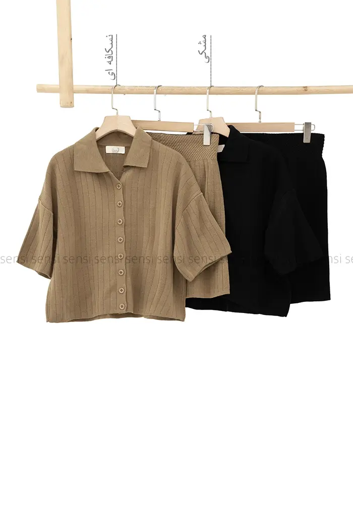 ست بلوز شلوارک بافت کد1004521