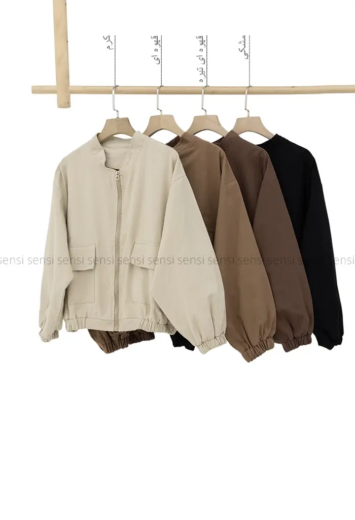 بامبر جلو زیپ لینن پاناما کد1004559