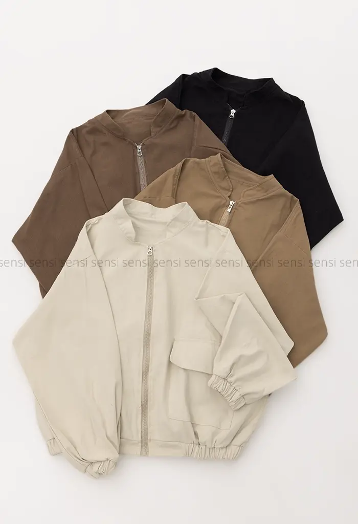 بامبر جلو زیپ لینن پاناما کد1004559