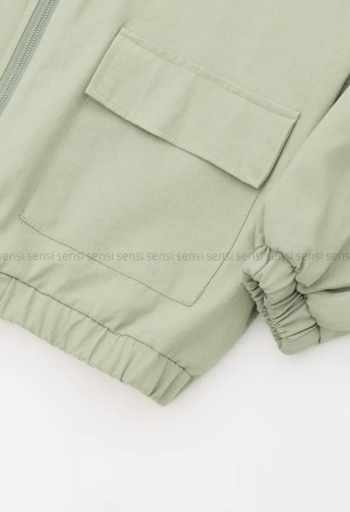 بامبر جلو زیپ لینن پاناما کد1004559