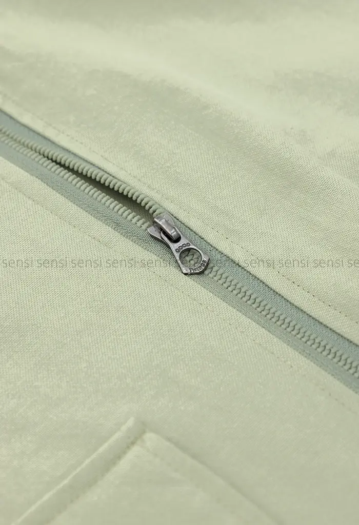 بامبر جلو زیپ لینن پاناما کد1004559