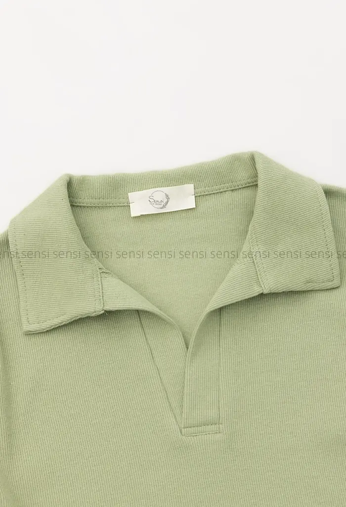 بلوز کبریتی یقه دار کد1004523