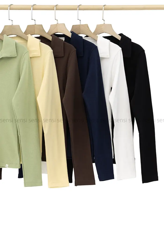 بلوز کبریتی یقه دار کد1004523