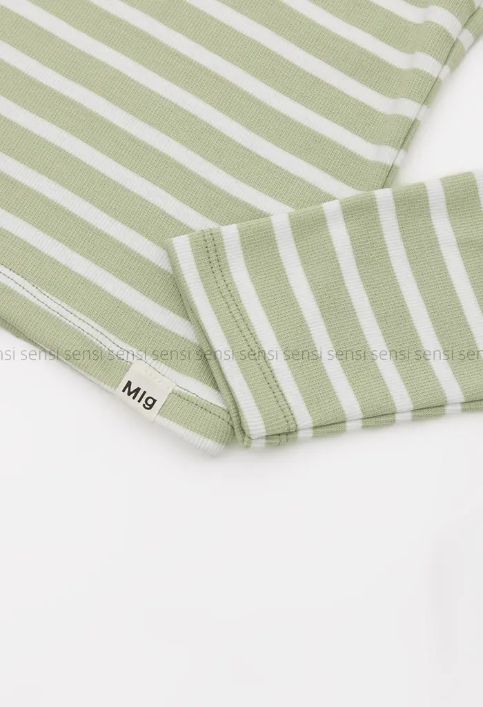 کراپ راه راه یقه گرد کد1004557