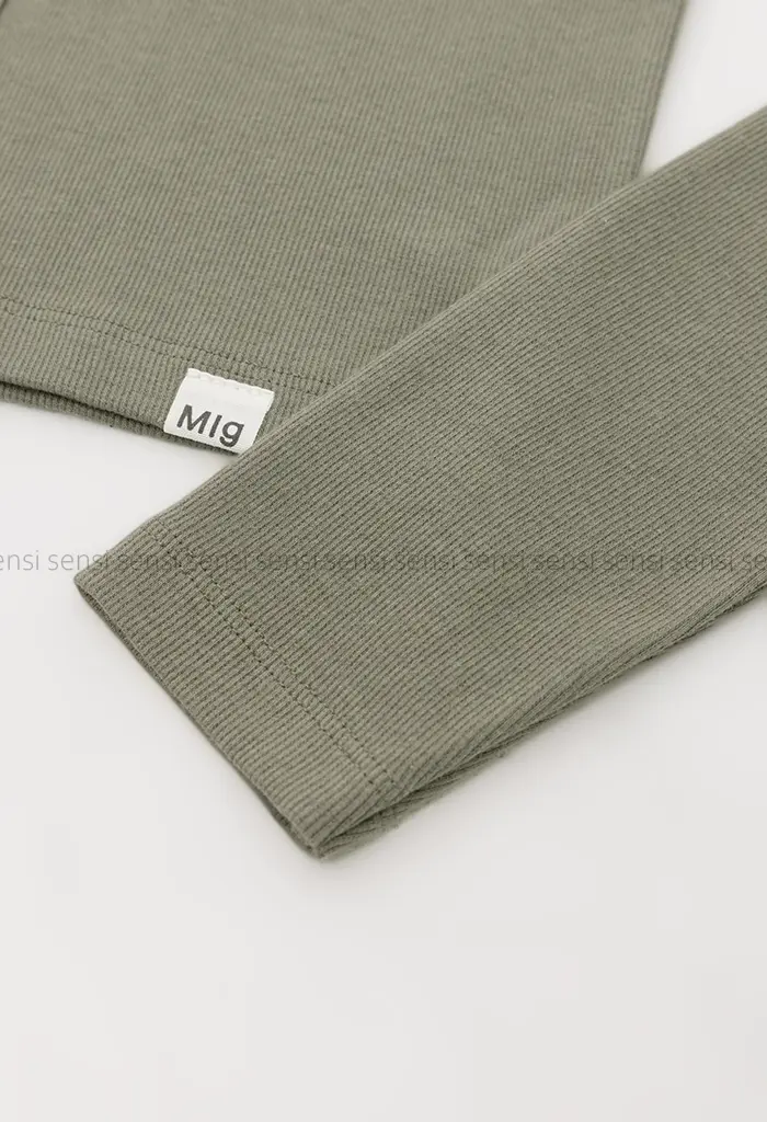 کراپ آستین بلند دکمه نما کد1004552