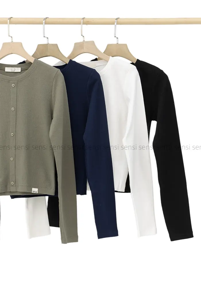 کراپ آستین بلند دکمه نما کد1004552