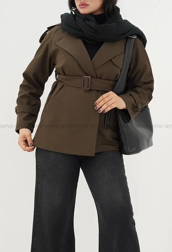 بارانی کوتاه آستردار کد1004465