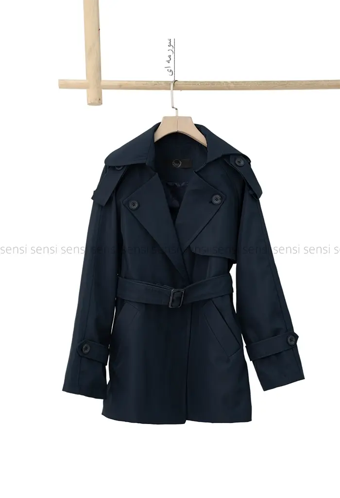 بارانی کوتاه آستردار کد1004465