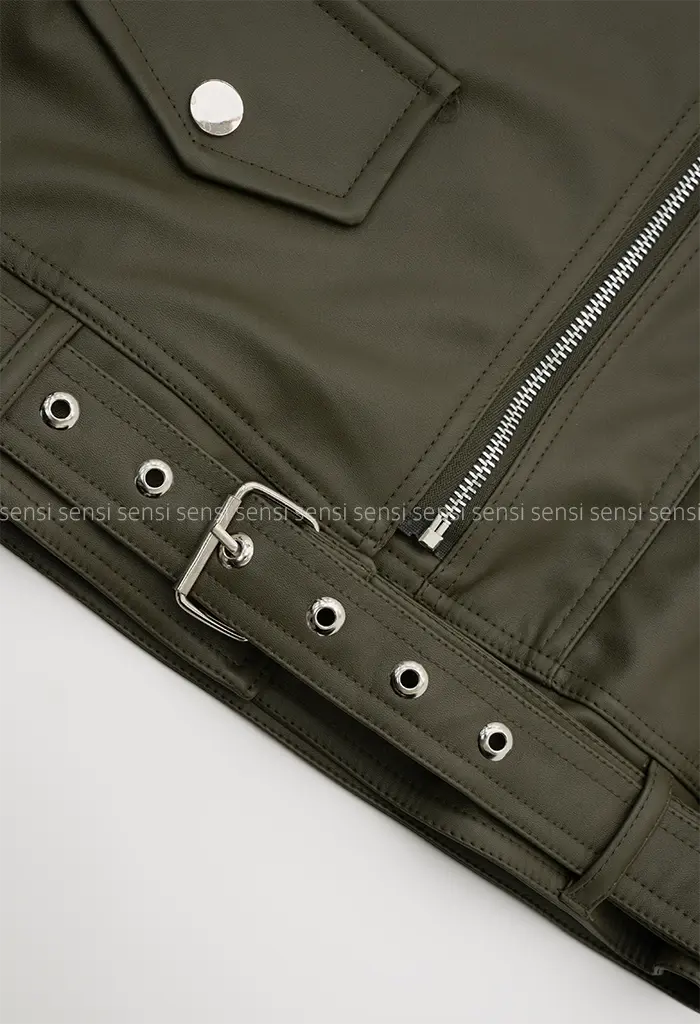 کت چرم زارا آستر دارکد1004564