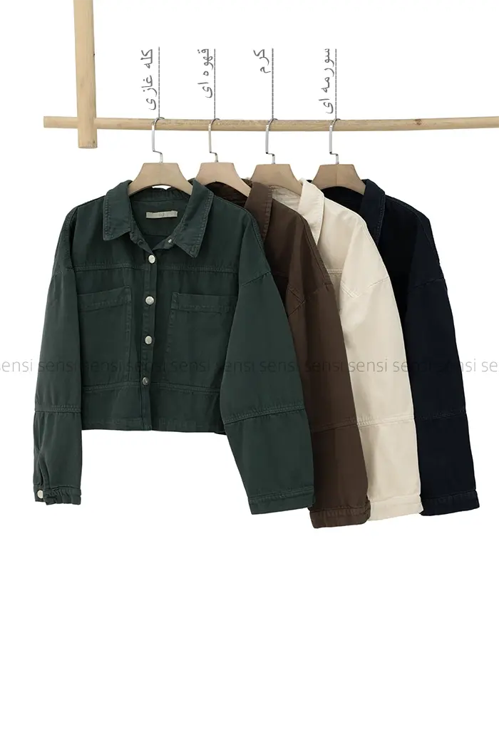 کت کتان کوتاه رنگی کد1004570