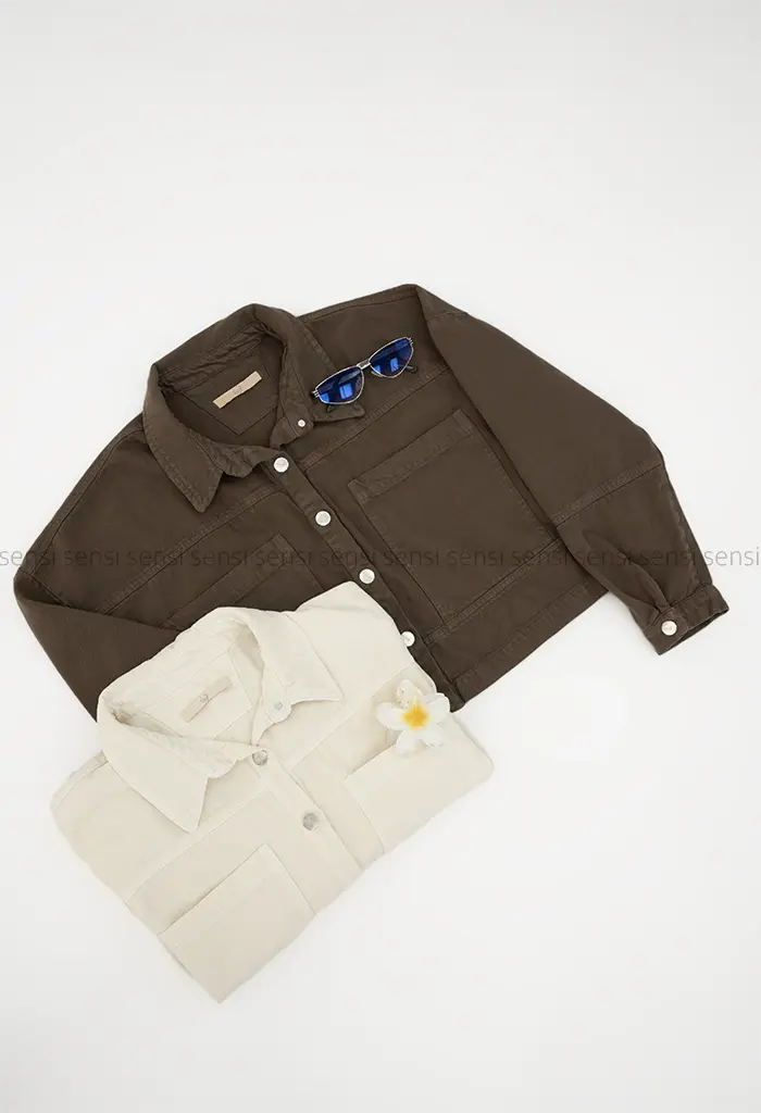 کت کتان کوتاه رنگی کد1004570