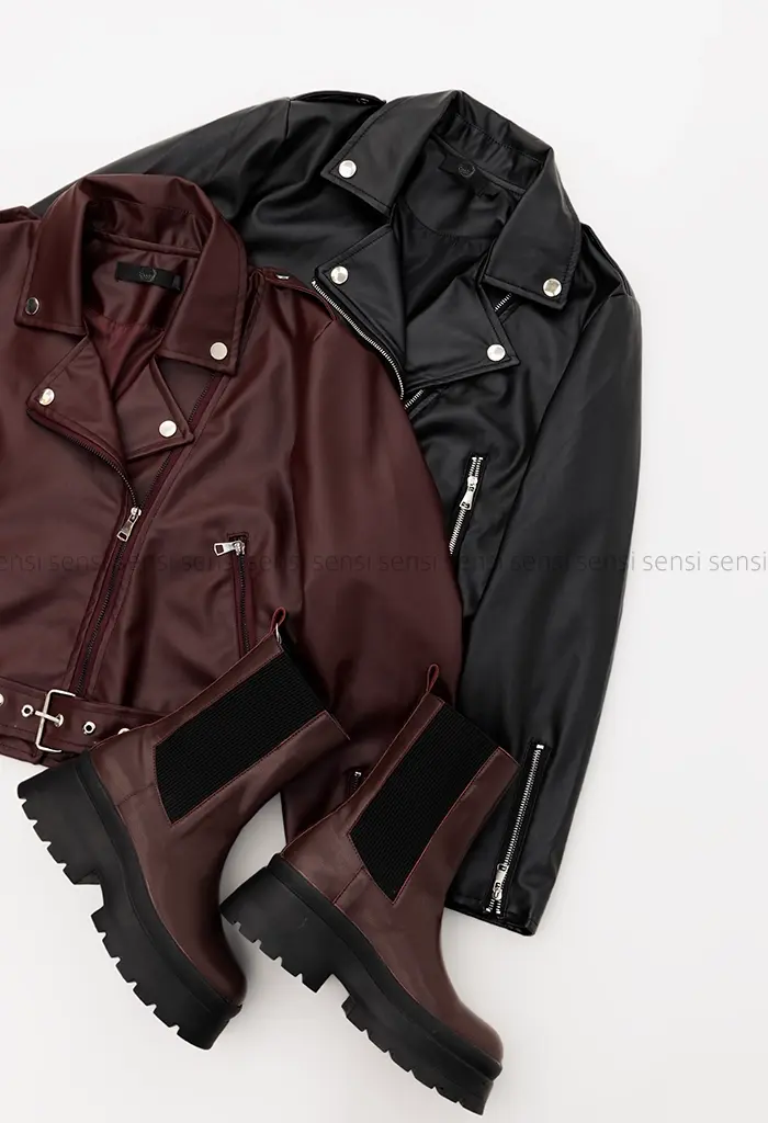 بایکر چرم آستر دار کد1004562