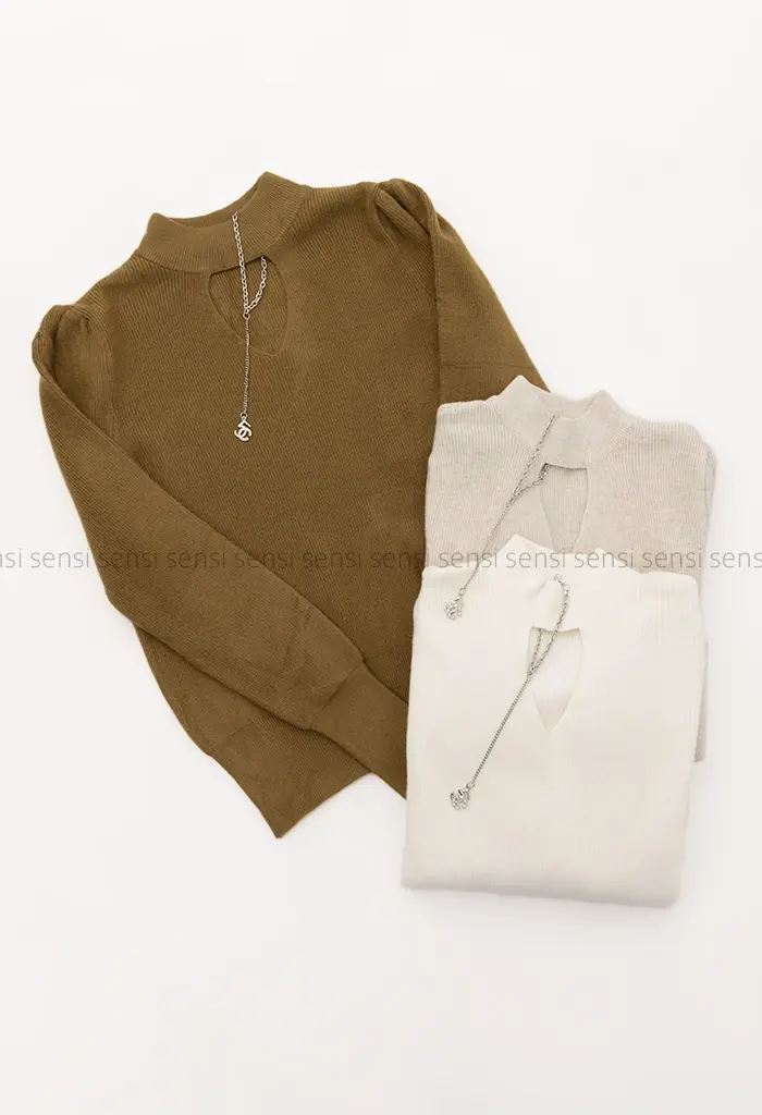 بلوز بافت آستین فینگری کد1004587