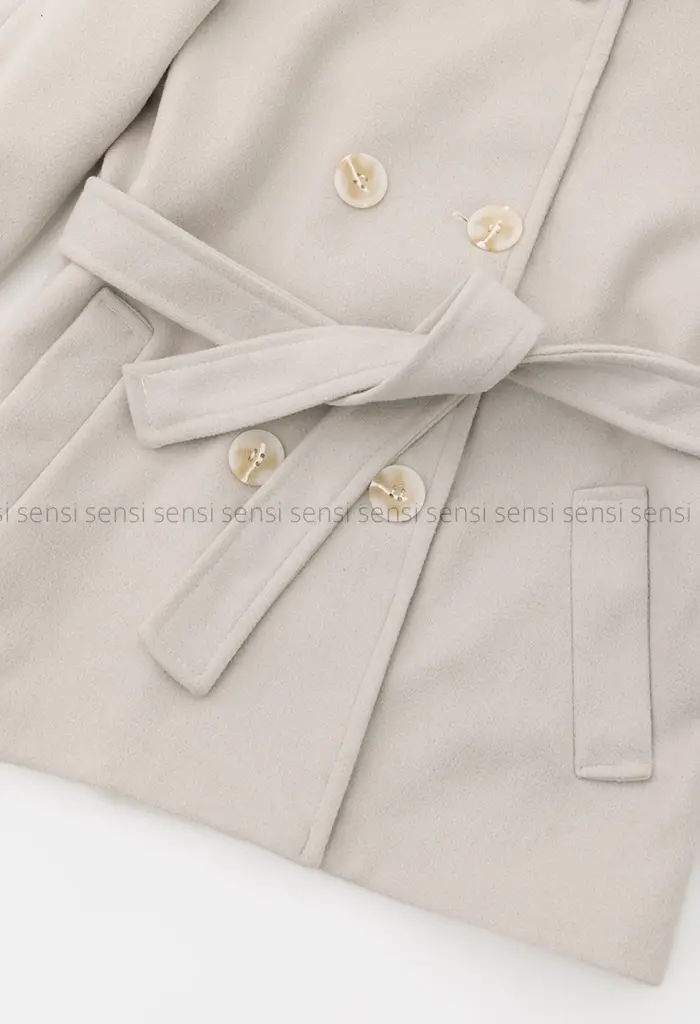 ترنچ کت یقه ایستاده فوتر@کد1004636