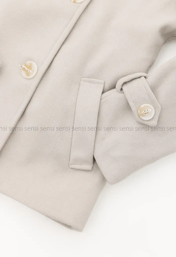 ترنچ کت یقه ایستاده فوتر@کد1004636