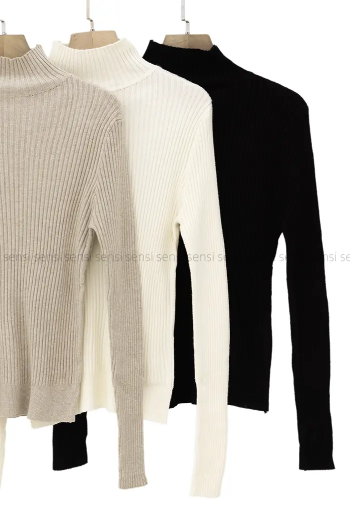 بافت یقه اسکی راه راه کد1004589