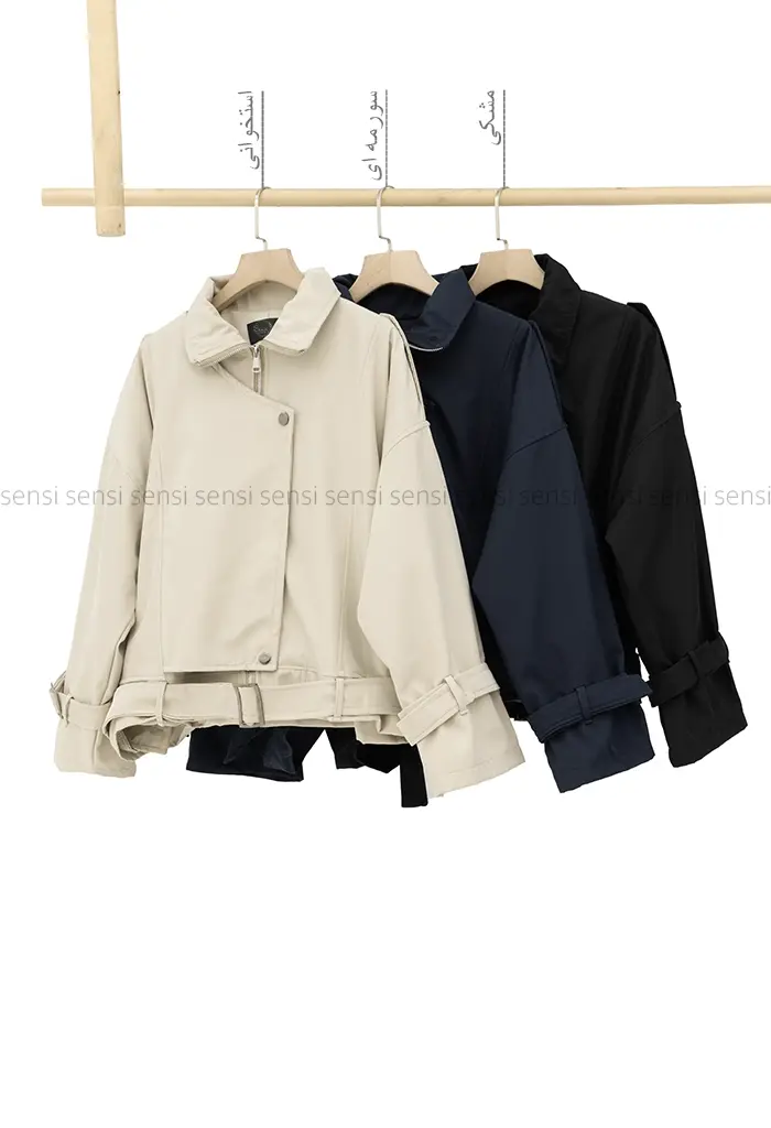 ترنچ کت پایین کمربندی @@کد1004622