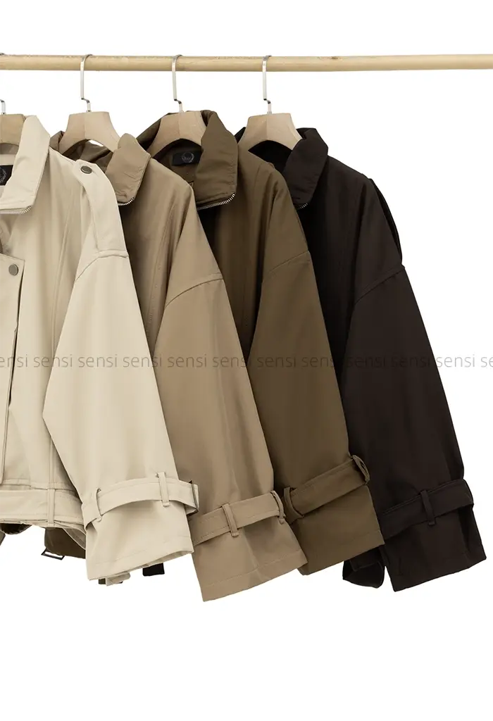 ترنچ کت پایین کمربندی @@کد1004622