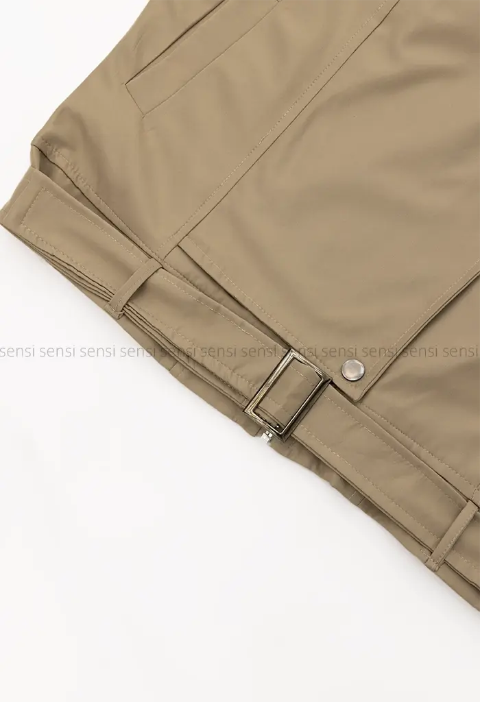 ترنچ کت پایین کمربندی @@کد1004622