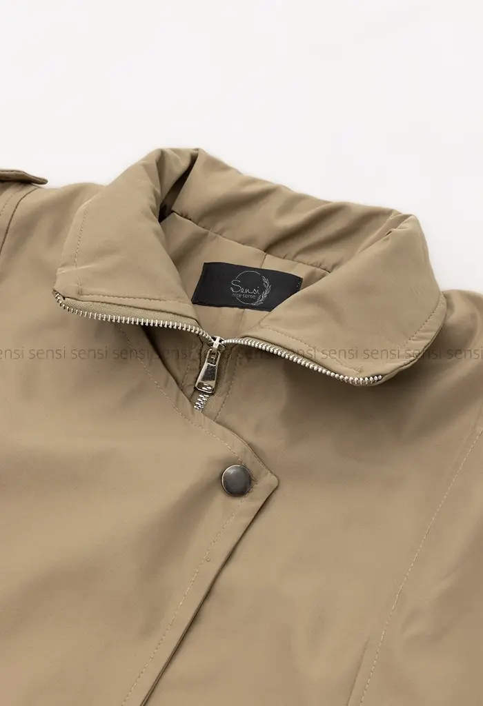 ترنچ کت پایین کمربندی @@کد1004622