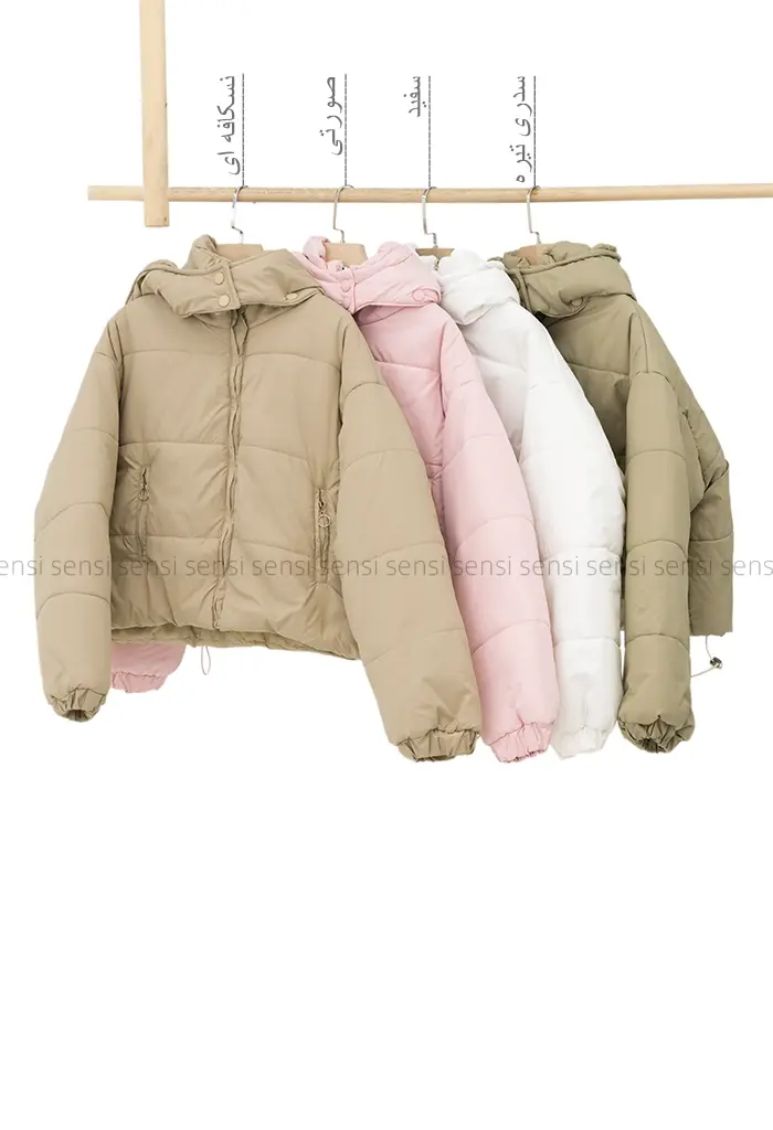 کاپشن کلاه دار پشم شیشه کد1004654