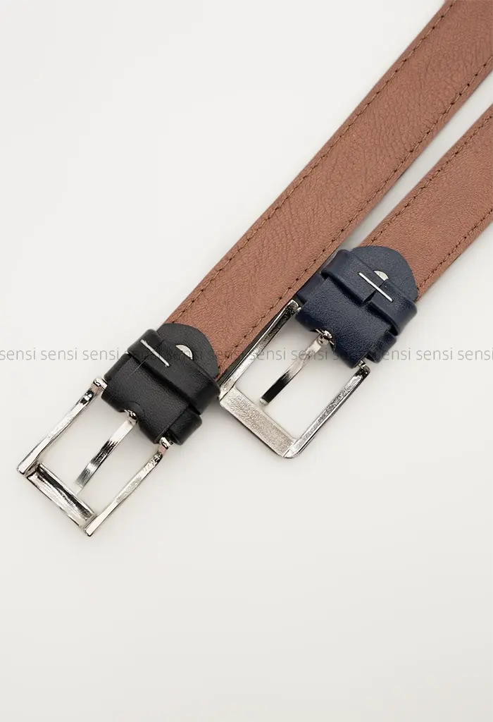 کمربند چرم رنگی دوردوخت کد1004578