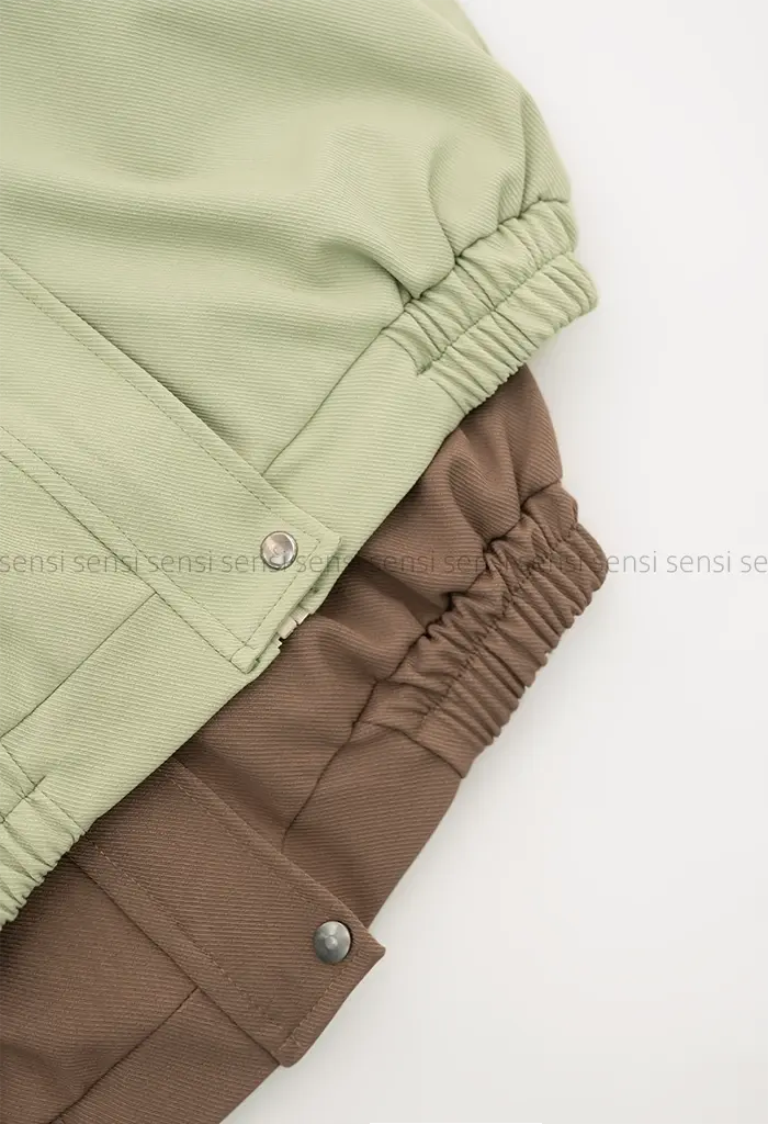 بامبر کتان کج راه جلو زیپ کد1004649