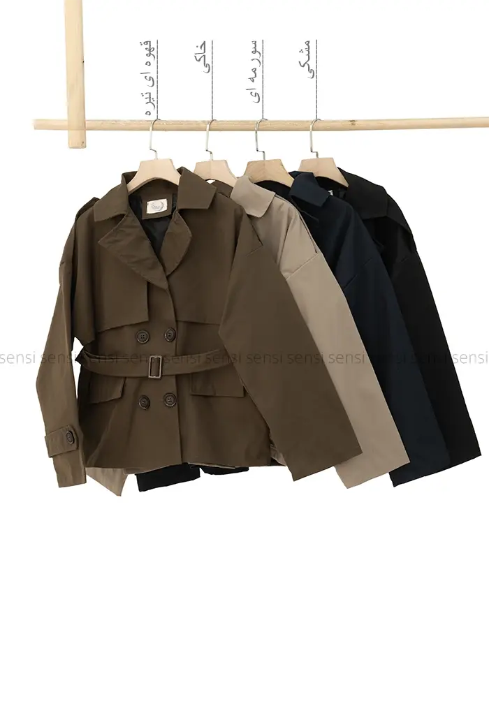 ترنچ کت کتان آستر دار @کد1004648