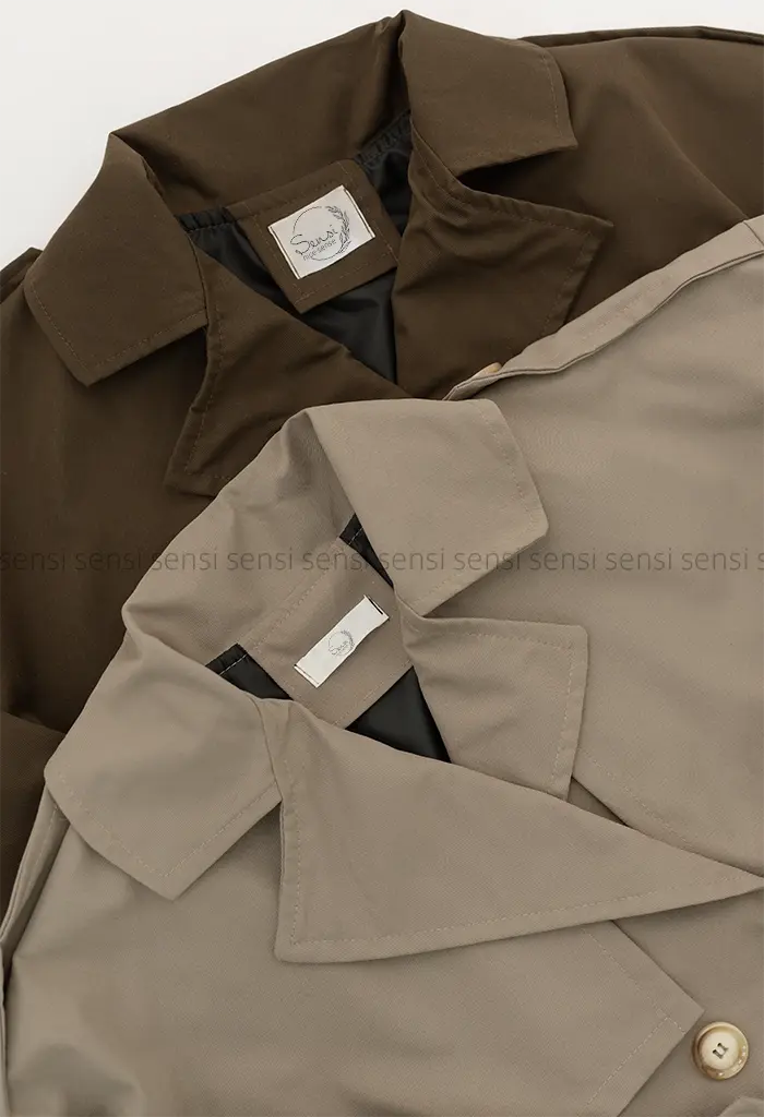 ترنچ کت کتان آستر دار @کد1004648