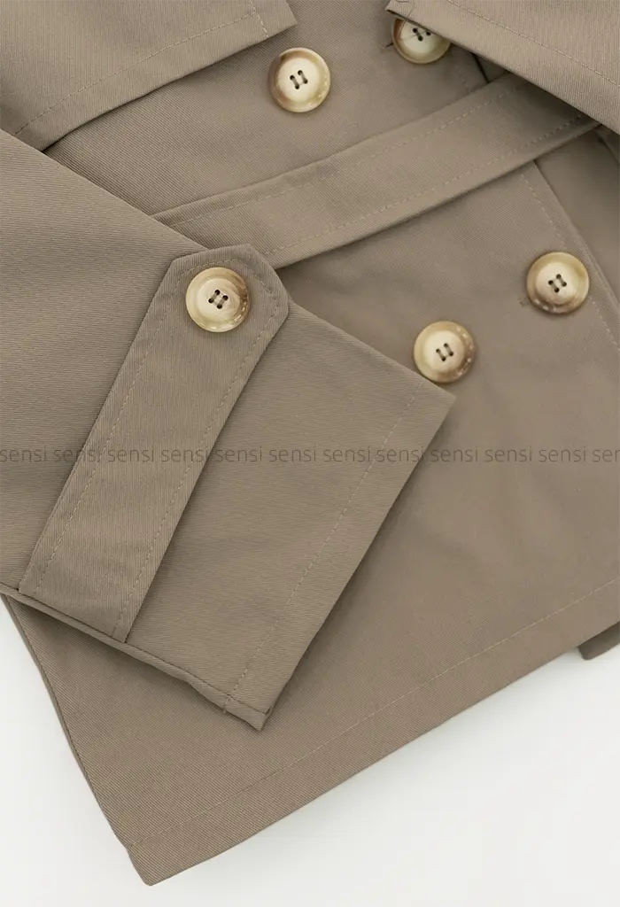 ترنچ کت کتان آستر دار @کد1004648