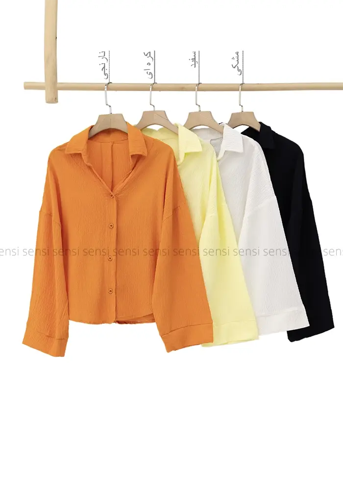 شومیز یقه7 اطلس کد1004751